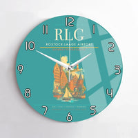 Thumbnail for Rostock-Laage Airport (RLG) design on turquoise no frame wall clock