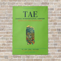Thumbnail for Daegu International Airport TAE vertical canvas print - no frame - light green background