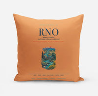 Thumbnail for Reno-Tahoe International Airport (RNO) design on orange pillow
