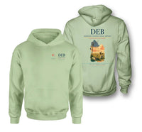 Thumbnail for Debrecen International Airport (DEB) design on light green double-side hoodie