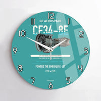 Thumbnail for CF34-8E design on turquoise no frame wall clock