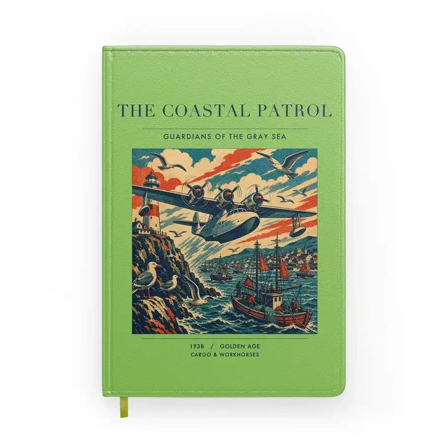 VINTAGE G4035 - The Coastal Patrol - Designed Notebooks design on lightgreen
