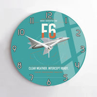 Thumbnail for Hawker Hunter F6 design on turquoise no frame wall clock