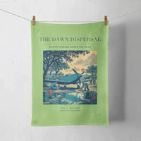Thumbnail for VINTAGE G4531 - The Dawn Dispersal - Designed Towels design on lightgreen