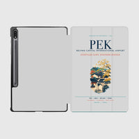 Thumbnail for Beijing Capital International Airport (PEK) design on light gray samsung tablet tablet case