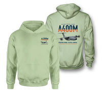 Thumbnail for Airbus A400M Atlas design on light green double-side hoodie, double-side print