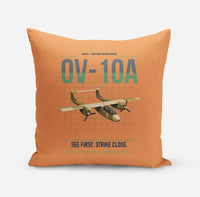 Thumbnail for OV-10A Bronco design on orange pillow