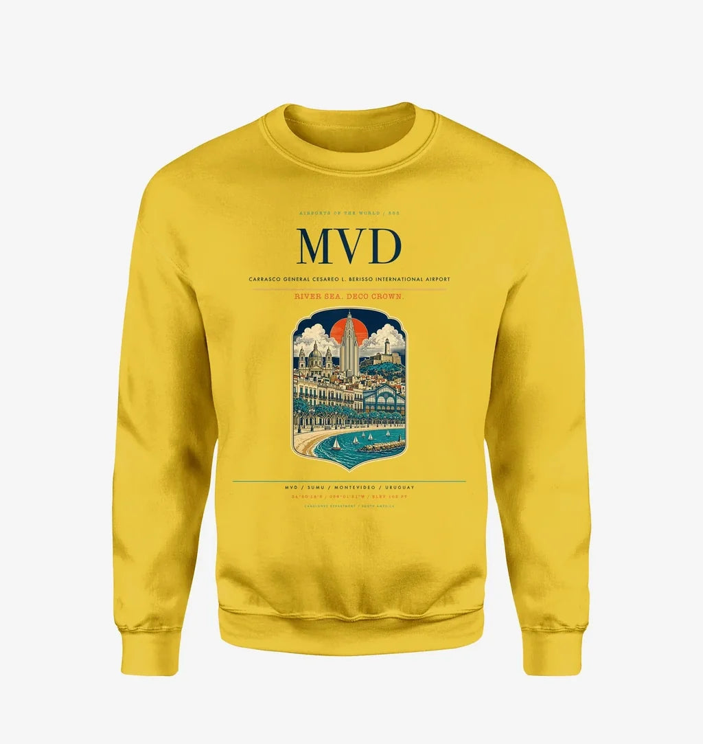 Carrasco General Cesareo L. Berisso International Airport MVD Sweatshirt - Yellow