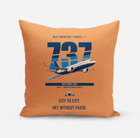 Thumbnail for Boeing 737 MAX 8 design on orange pillow