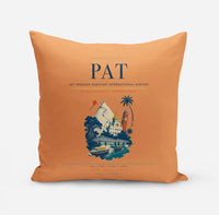 Thumbnail for Jay Prakash Narayan International Airport (PAT) design on orange pillow