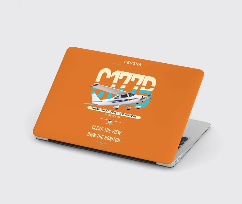 Cessna 177B Cardinal design on orange MacBook case