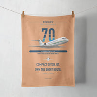 Thumbnail for Fokker 70 design on orange towel