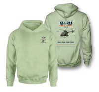 Thumbnail for MD AH-6M Little Bird design on light green double-side hoodie, double-side print