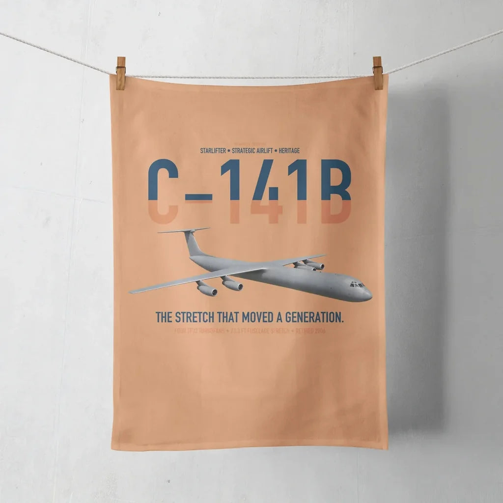 C-141B Starlifter design on orange towel