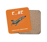 Thumbnail for F-4E Phantom II design on orange 1 piece coaster