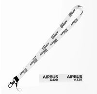 Thumbnail for Airbus A320 & Text lanyard - white