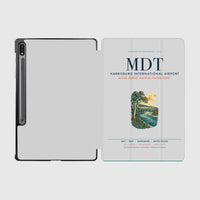 Thumbnail for Harrisburg International Airport (MDT) design on light gray samsung tablet tablet case