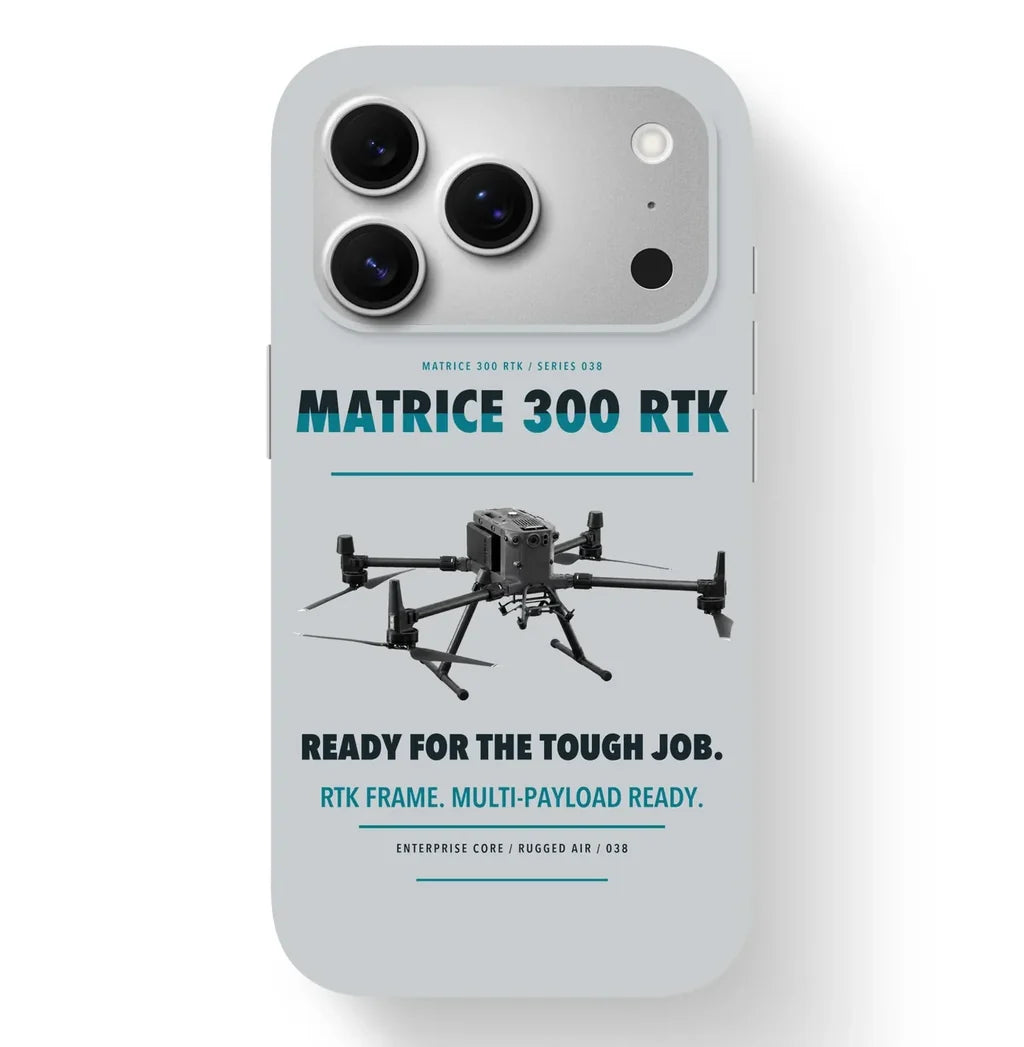 DJI Matrice 300 RTK Case design on light gray iphone case