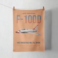 Thumbnail for F-100D Super Sabre design on orange towel
