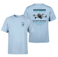 Thumbnail for BRINC Responder design on light blue t shirt