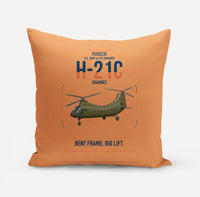Thumbnail for Piasecki H-21C Shawnee design on orange pillow