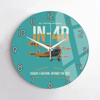 Thumbnail for Curtiss JN-4D Jenny design on turquoise no frame wall clock