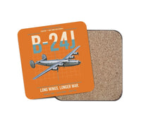 Thumbnail for B-24J Liberator design on orange 1 piece coaster