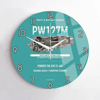 Thumbnail for PW127M design on turquoise no frame wall clock