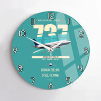 Thumbnail for Boeing 737-200 design on turquoise no frame wall clock