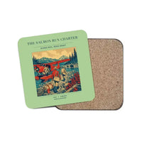 Thumbnail for The Salmon Run Charter - Designed Coasters design on light green 1-piece