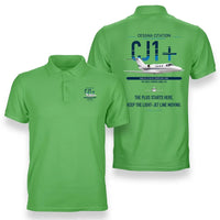 Thumbnail for Cessna Citation CJ1+ design on light green double-side polo t-shirt, double-side print