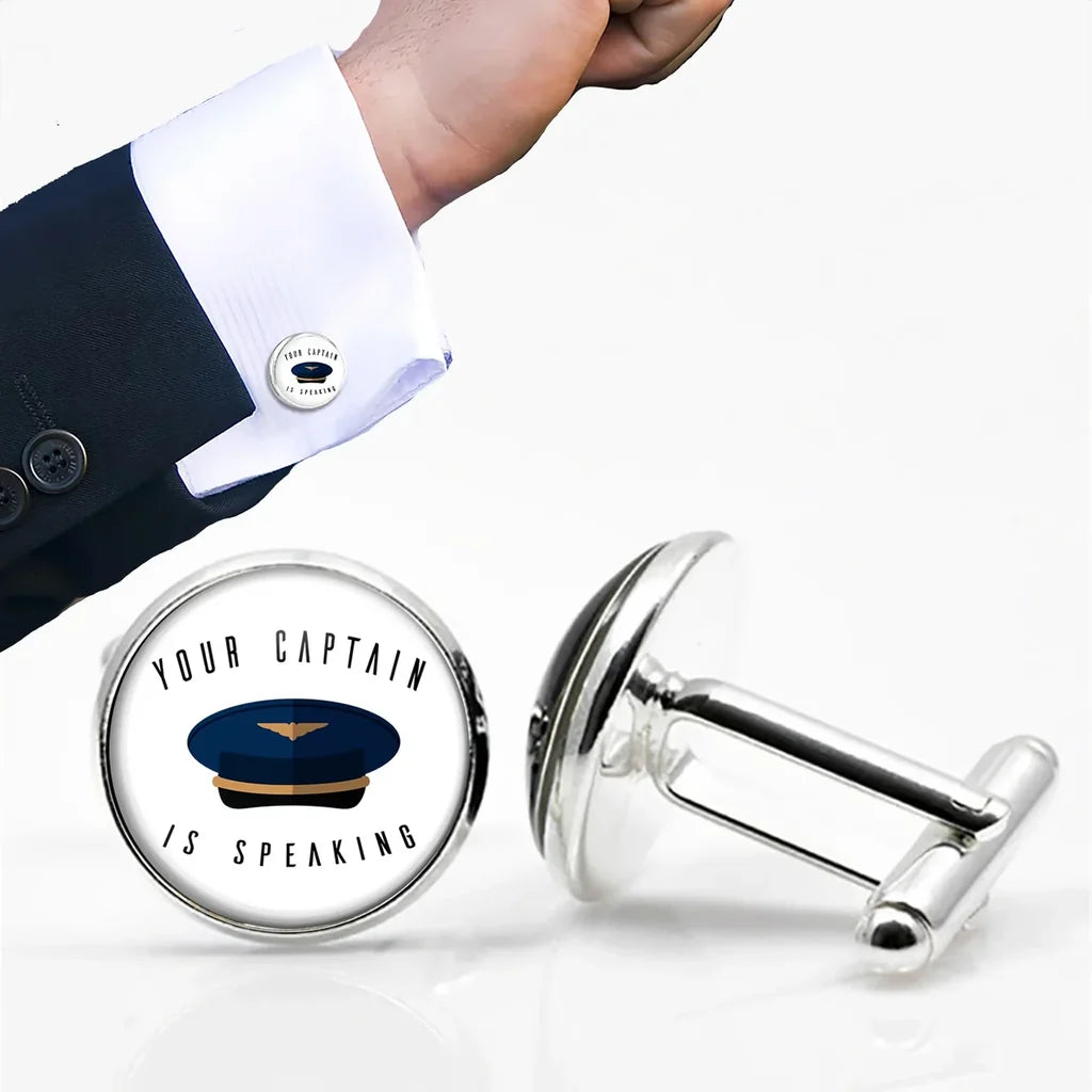 Your Captain Is Speaking Cuff Links - view 10