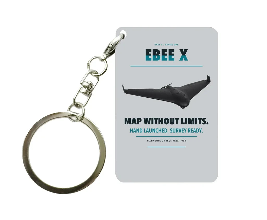 AgEagle eBee X Key Chain design on light gray key chain