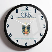 Thumbnail for Clark International Airport (CRK) design on light gray framed wall clock