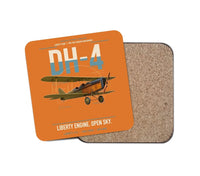 Thumbnail for Airco DH-4 Liberty Plane design on orange 1 piece coaster