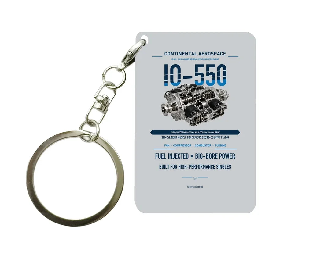 IO-550 Key Chain design on light gray key chain