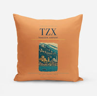 Thumbnail for Trabzon Airport (TZX) design on orange pillow
