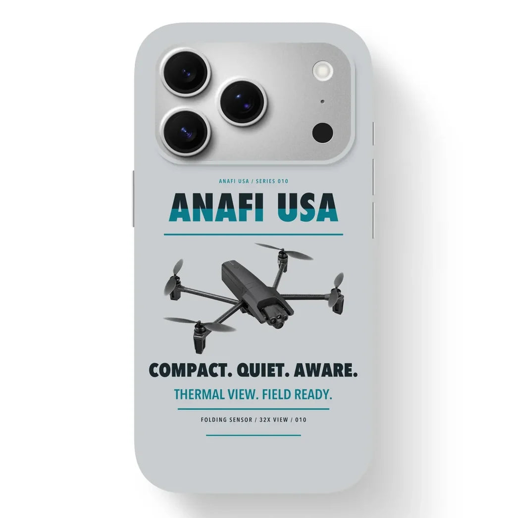 Parrot ANAFI USA Case design on light gray iphone case