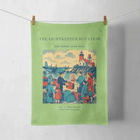 Thumbnail for VINTAGE G4418 - The Lightkeeper Rotation - Designed Towels design on lightgreen