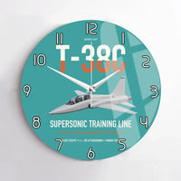 Thumbnail for T-38C Talon design on turquoise no frame wall clock