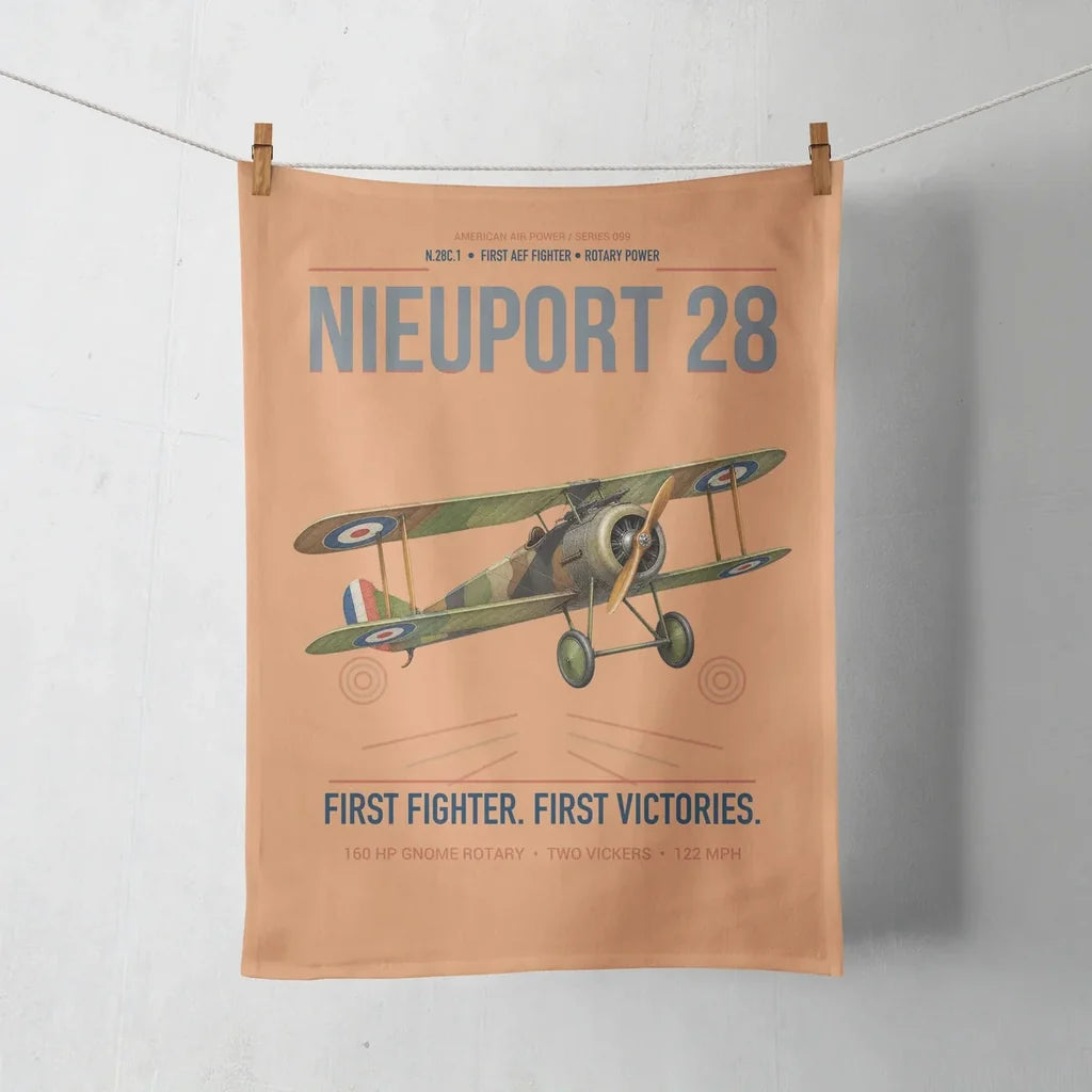 Nieuport 28C.1 design on orange towel