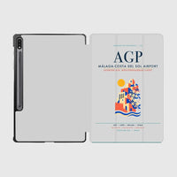 Thumbnail for Malaga-Costa del Sol Airport (AGP) design on light gray samsung tablet tablet case