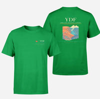 Thumbnail for Deer Lake Regional Airport (YDF) design printed on green double-side t-shirt