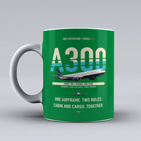 Thumbnail for A300C4-203 Mug design on green airbus
