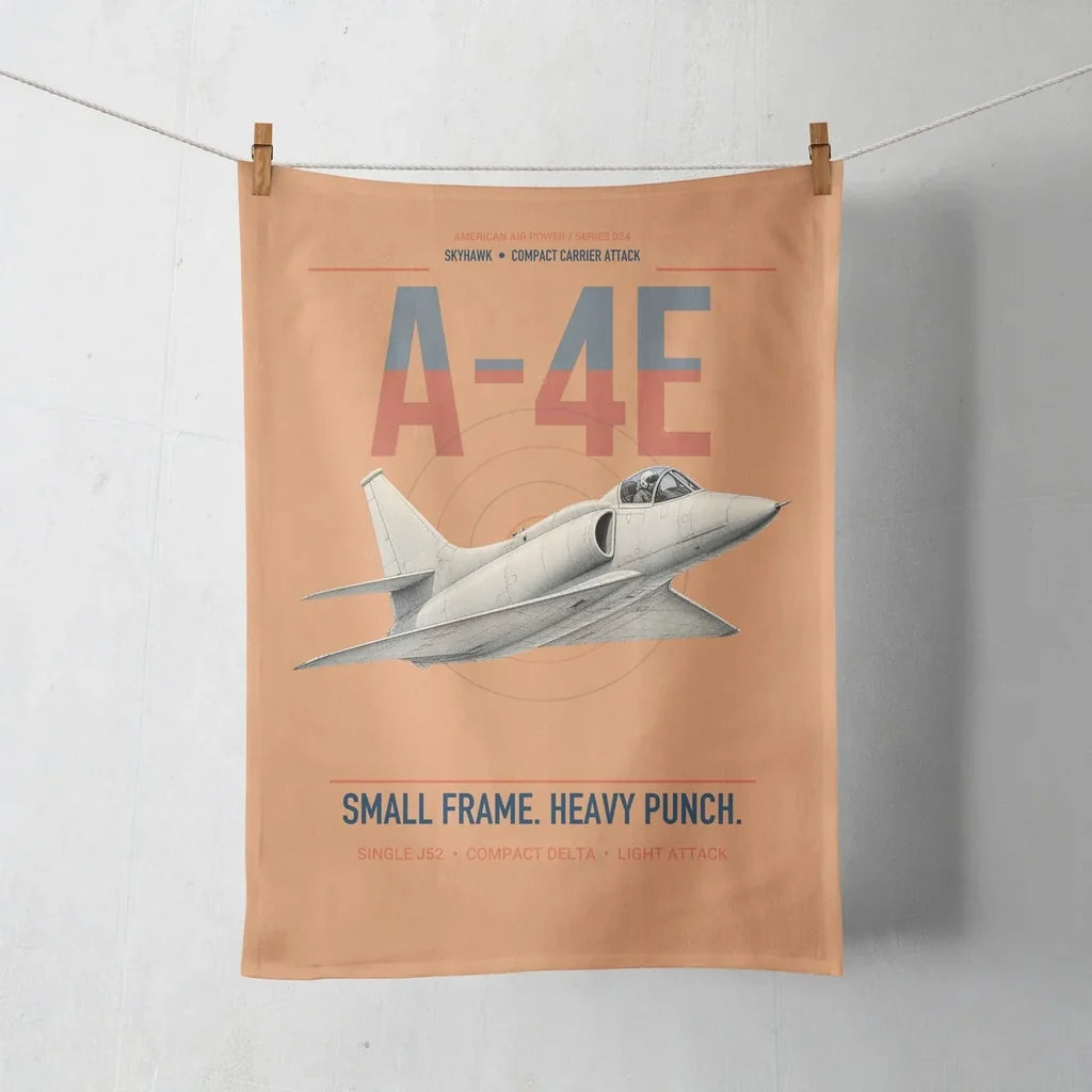 A-4E Skyhawk design on orange towel