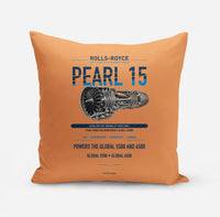 Thumbnail for PEARL 15 design on orange pillow