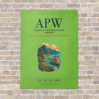 Thumbnail for Faleolo International Airport APW vertical canvas print - no frame - light green background