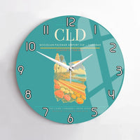 Thumbnail for McClellan-Palomar Airport (CLD) design on turquoise no frame wall clock