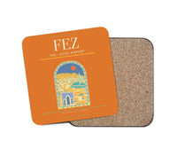 Thumbnail for Fes (FEZ) design on orange 1 piece coaster