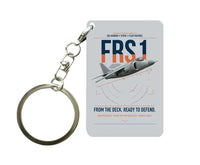 Thumbnail for British Aerospace Sea Harrier FRS.1 design on light gray designed key chain, double-side print